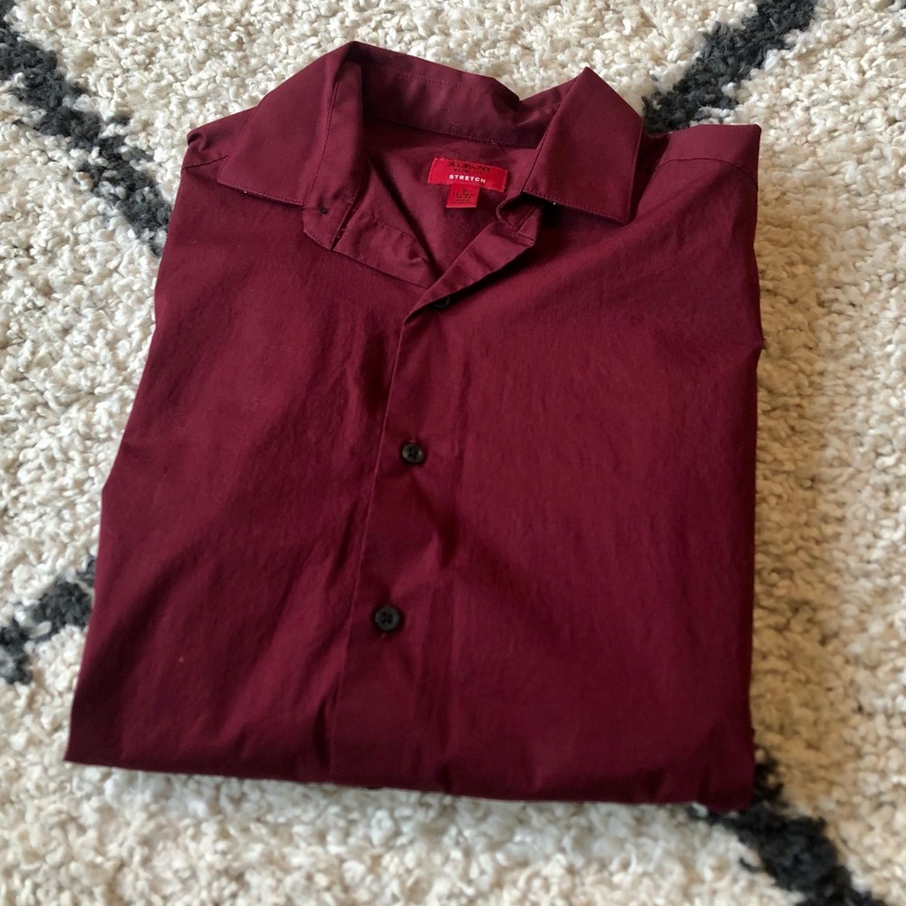 Alfani Maroon Dress Shirt